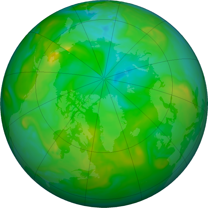 Arctic ozone map for 18 July 2022
